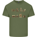 Photography Camera Evolution Photograper Mens Cotton T-Shirt Tee Top Military Green