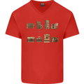 Photography Camera Evolution Photograper Mens V-Neck Cotton T-Shirt Red