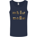 Photography Camera Evolution Photograper Mens Vest Tank Top Navy Blue