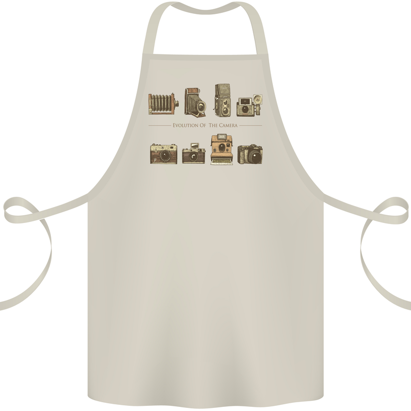 Photography Camera Evolution Photographer Cotton Apron 100% Organic Natural