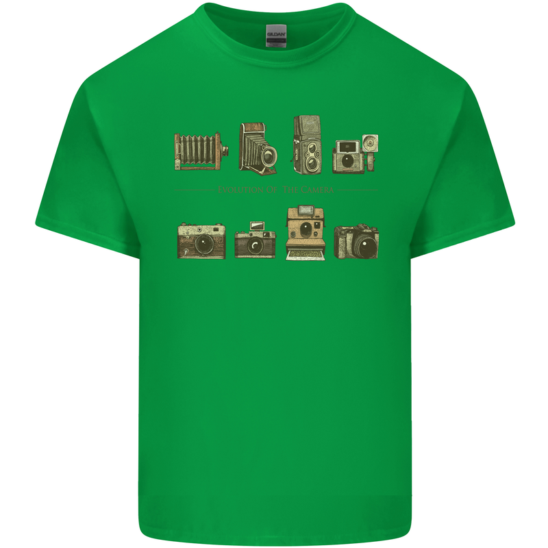 Photography Camera Evolution Photographer Kids T-Shirt Childrens Irish Green