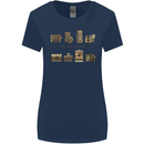 Photography Camera Evolution Photographer Womens Wider Cut T-Shirt Navy Blue