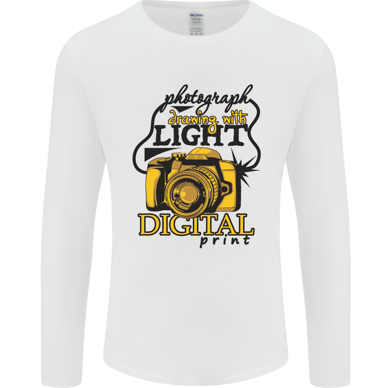 Photography Drawing With Light Photographer Mens Long Sleeve T-Shirt White