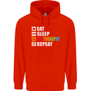 Photography Eat Sleep Photographer Funny Childrens Kids Hoodie Bright Red