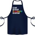 Photography Eat Sleep Photographer Funny Cotton Apron 100% Organic Navy Blue