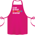 Photography Eat Sleep Photographer Funny Cotton Apron 100% Organic Pink