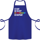 Photography Eat Sleep Photographer Funny Cotton Apron 100% Organic Royal Blue
