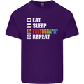 Photography Eat Sleep Photographer Funny Mens Cotton T-Shirt Tee Top Purple