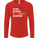 Photography Eat Sleep Photographer Funny Mens Long Sleeve T-Shirt Red