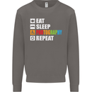 Photography Eat Sleep Photographer Funny Mens Sweatshirt Jumper Charcoal