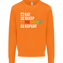 Photography Eat Sleep Photographer Funny Mens Sweatshirt Jumper Orange