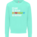 Photography Eat Sleep Photographer Funny Mens Sweatshirt Jumper Peppermint