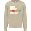Photography Eat Sleep Photographer Funny Mens Sweatshirt Jumper Sand