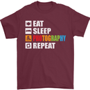 Photography Eat Sleep Photographer Funny Mens T-Shirt Cotton Gildan Maroon