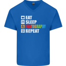Photography Eat Sleep Photographer Funny Mens V-Neck Cotton T-Shirt Royal Blue