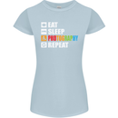 Photography Eat Sleep Photographer Funny Womens Petite Cut T-Shirt Light Blue