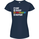 Photography Eat Sleep Photographer Funny Womens Petite Cut T-Shirt Navy Blue