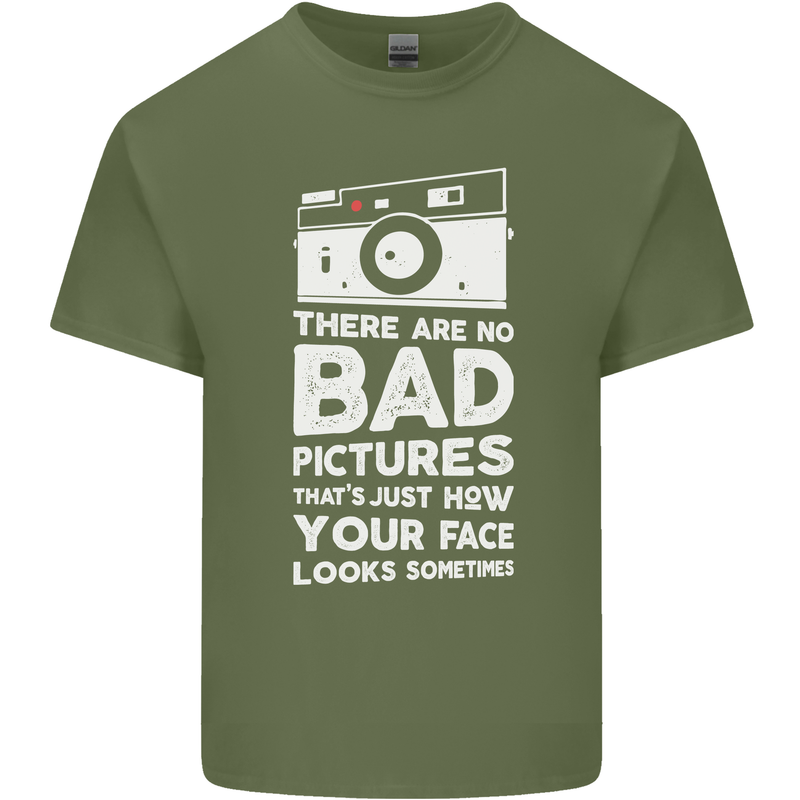 Photography How Your Face Looks Sometimes Mens Cotton T-Shirt Tee Top Military Green
