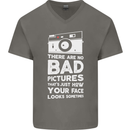 Photography How Your Face Looks Sometimes Mens V-Neck Cotton T-Shirt Charcoal