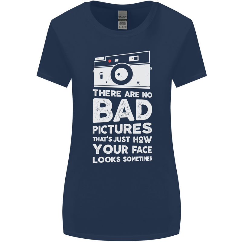 Photography How Your Face Looks Sometimes Womens Wider Cut T-Shirt Navy Blue