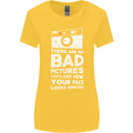 Photography How Your Face Looks Sometimes Womens Wider Cut T-Shirt Yellow