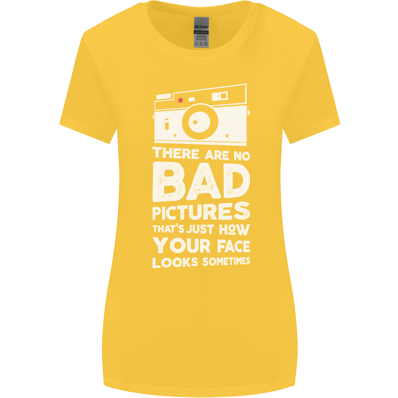 Photography How Your Face Looks Sometimes Womens Wider Cut T-Shirt Yellow
