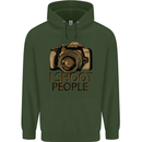 Photography I Shoot People Photographer Childrens Kids Hoodie Forest Green