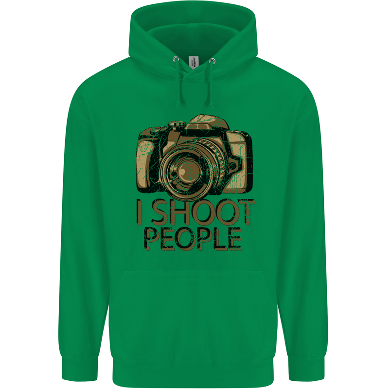 Photography I Shoot People Photographer Childrens Kids Hoodie Irish Green