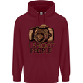 Photography I Shoot People Photographer Childrens Kids Hoodie Maroon