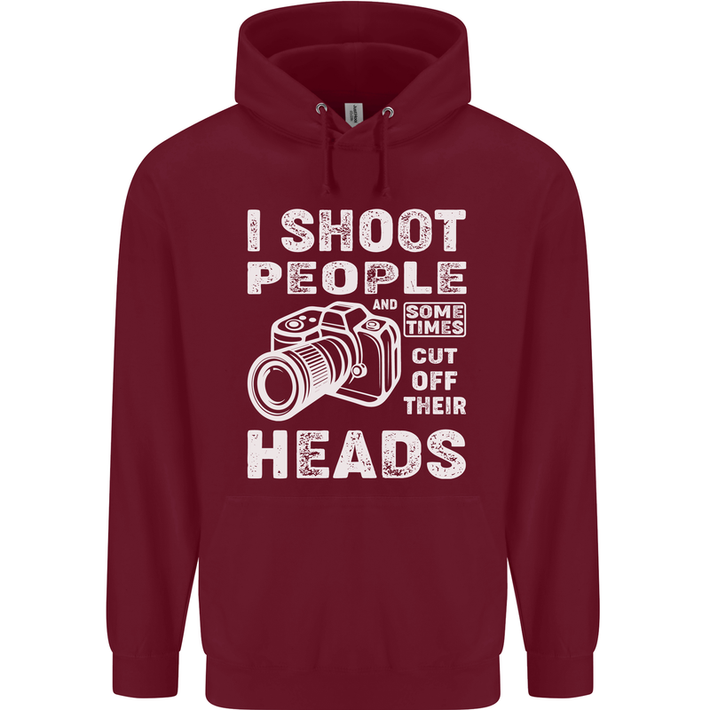 Photography I Shoot People Photographer Childrens Kids Hoodie Maroon