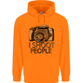 Photography I Shoot People Photographer Childrens Kids Hoodie Orange