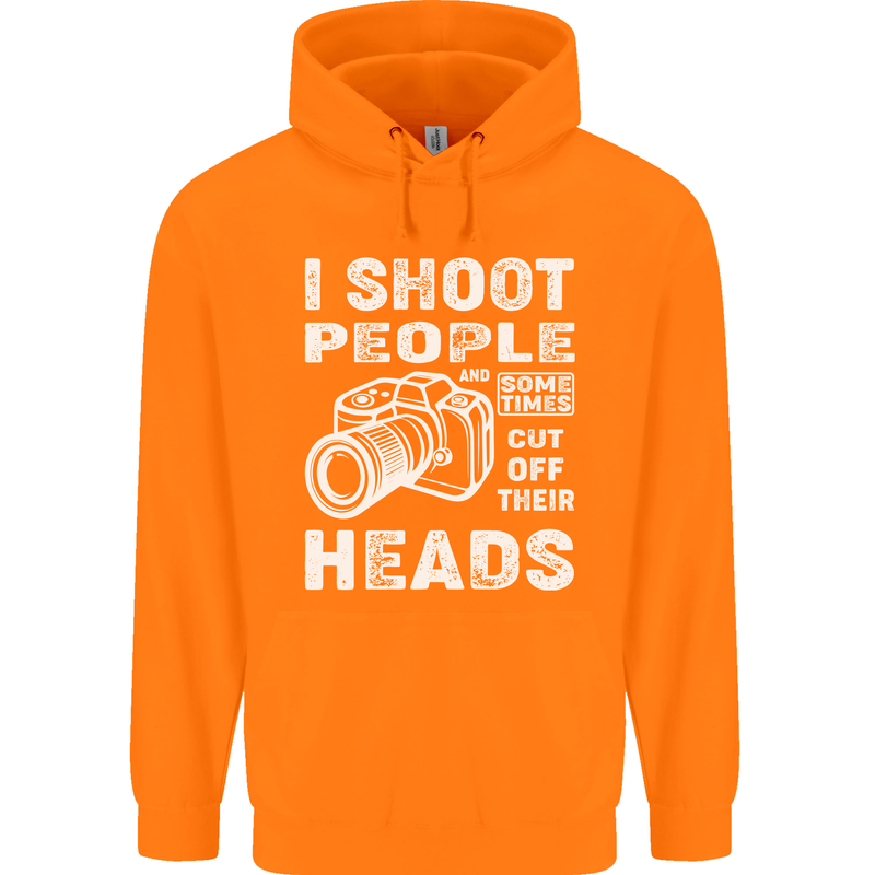 Photography I Shoot People Photographer Childrens Kids Hoodie Orange