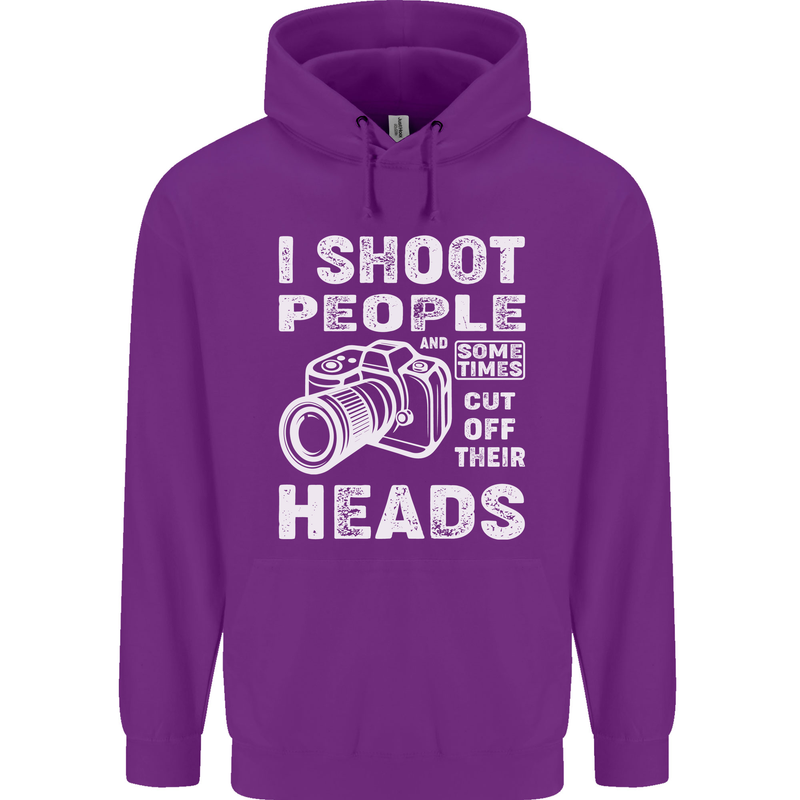 Photography I Shoot People Photographer Childrens Kids Hoodie Purple