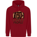 Photography I Shoot People Photographer Childrens Kids Hoodie Red