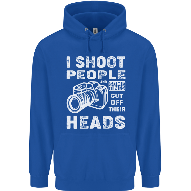 Photography I Shoot People Photographer Childrens Kids Hoodie Royal Blue