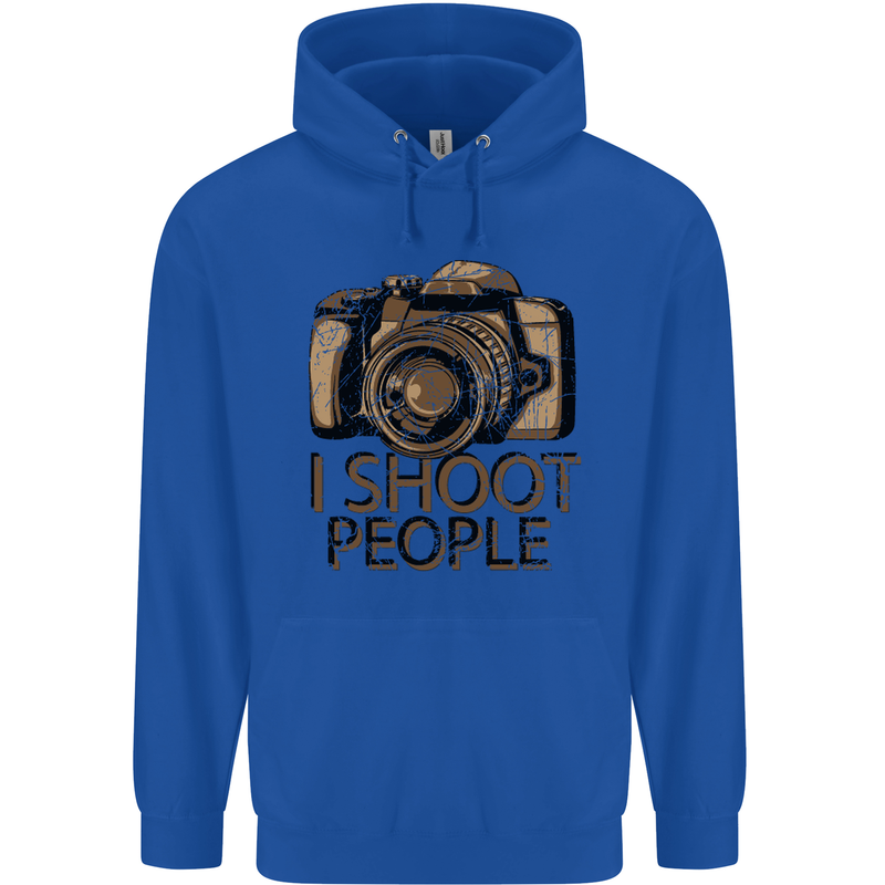 Photography I Shoot People Photographer Childrens Kids Hoodie Royal Blue
