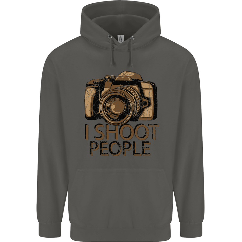 Photography I Shoot People Photographer Childrens Kids Hoodie Storm Grey