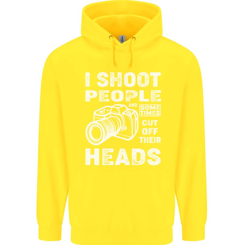Photography I Shoot People Photographer Childrens Kids Hoodie Yellow