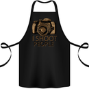 Photography I Shoot People Photographer Cotton Apron 100% Organic Black