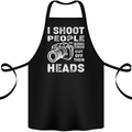 Photography I Shoot People Photographer Cotton Apron 100% Organic Black