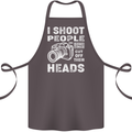 Photography I Shoot People Photographer Cotton Apron 100% Organic Dark Grey