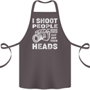 Photography I Shoot People Photographer Cotton Apron 100% Organic Dark Grey