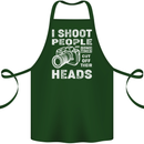 Photography I Shoot People Photographer Cotton Apron 100% Organic Forest Green