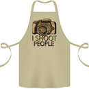 Photography I Shoot People Photographer Cotton Apron 100% Organic Khaki