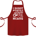 Photography I Shoot People Photographer Cotton Apron 100% Organic Maroon