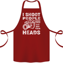Photography I Shoot People Photographer Cotton Apron 100% Organic Maroon