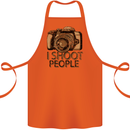 Photography I Shoot People Photographer Cotton Apron 100% Organic Orange