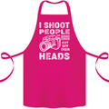 Photography I Shoot People Photographer Cotton Apron 100% Organic Pink