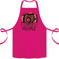 Photography I Shoot People Photographer Cotton Apron 100% Organic Pink
