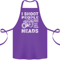 Photography I Shoot People Photographer Cotton Apron 100% Organic Purple